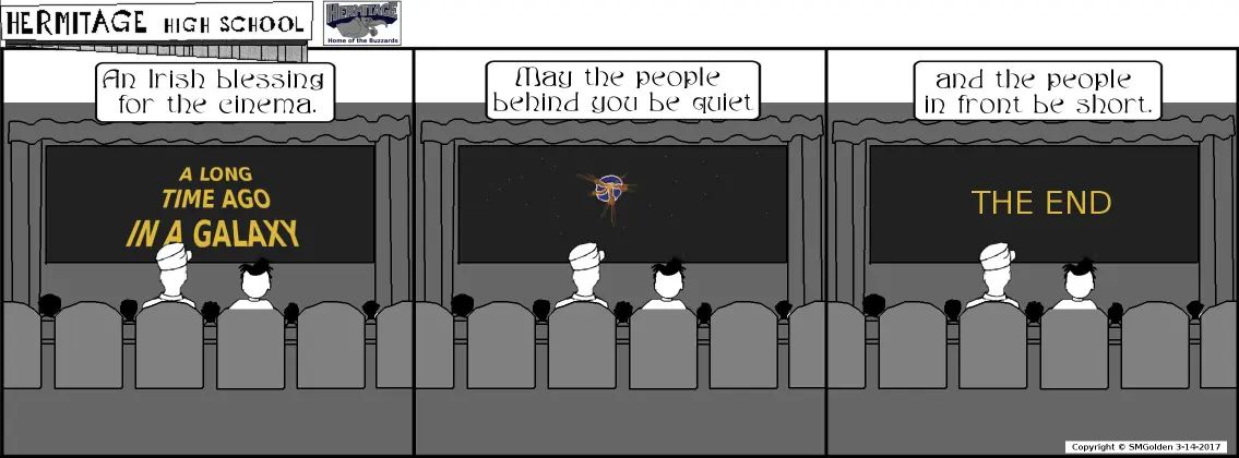 Comic strip: Irish Blessing for the Cinema