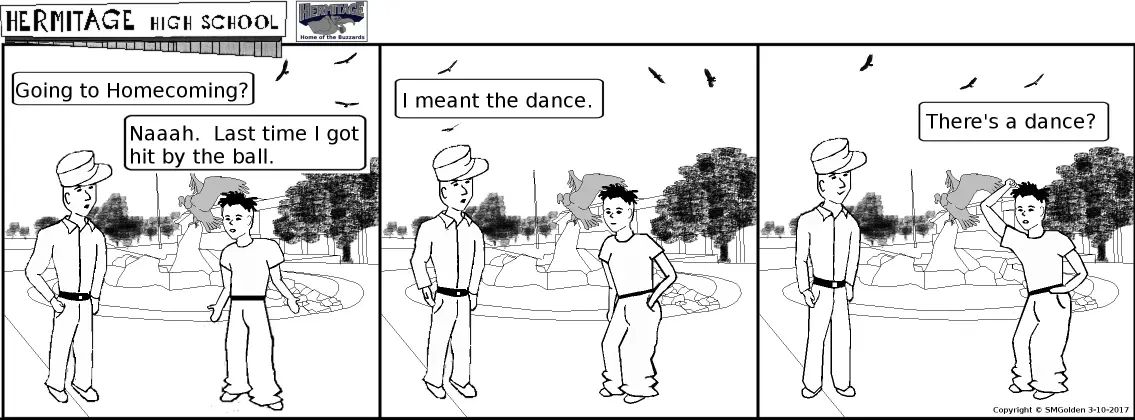 Comic strip: Going to Homecoming