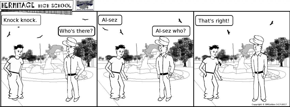 Comic strip: Knock Knock