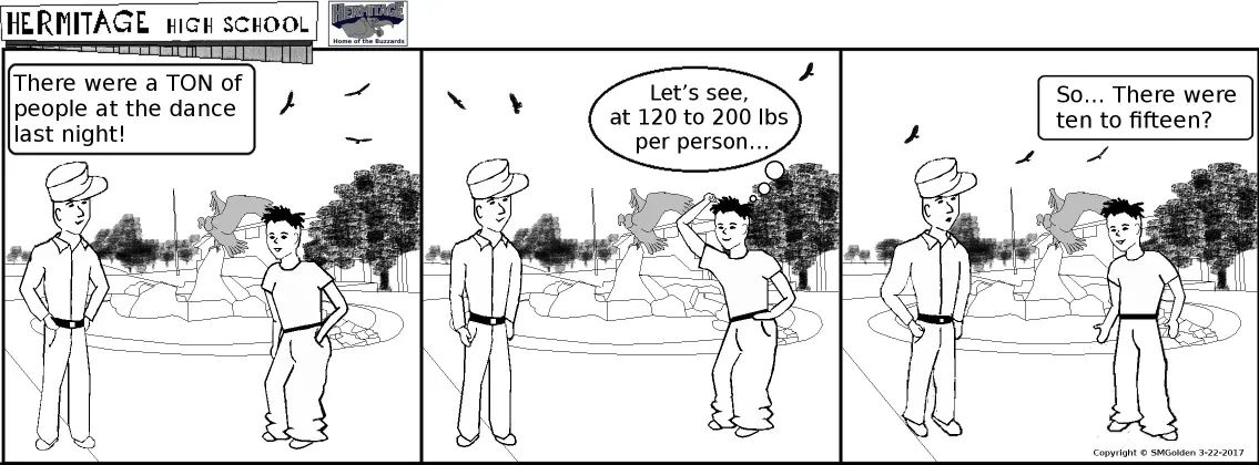 Comic strip: A ton of people