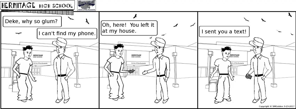 Comic strip: I can&rsquo;t find my phone